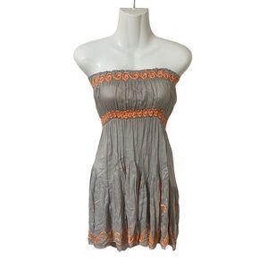 Poupette St Barth Embroidered Bandeau Mini Dress size 1